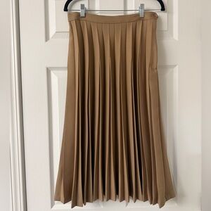 Vintage Prestige of Boston Women’s Tan Pleated Midi Skirt